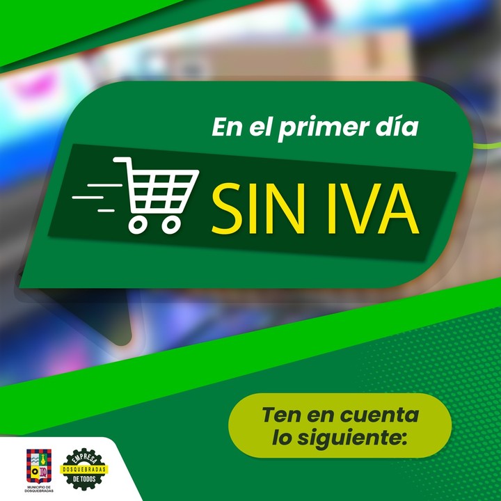Banners con recomendaciones para el día sin IVA